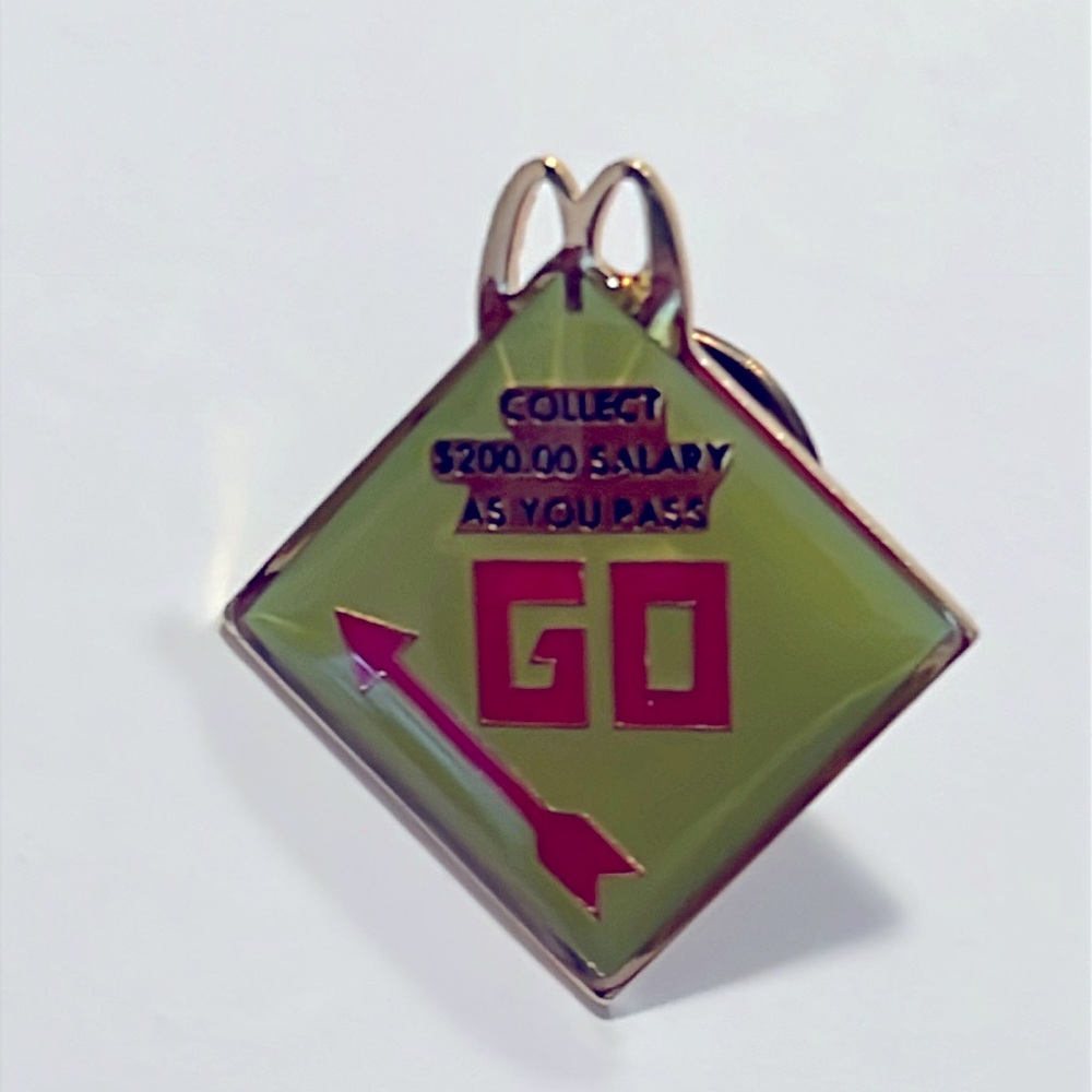 McDonald's Green and Red Monopoly Crew Pins